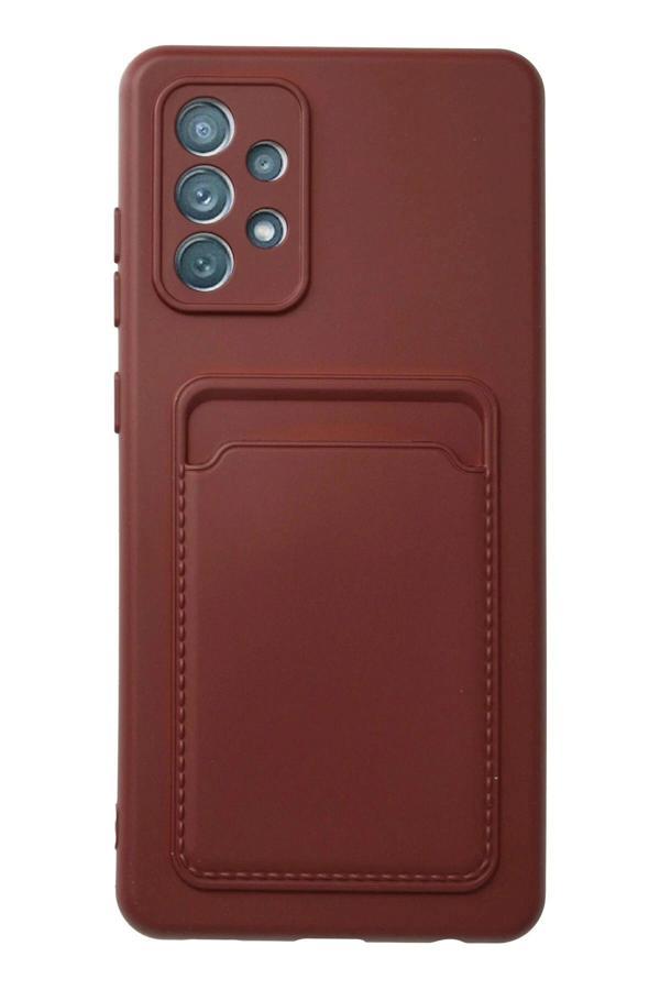 Samsung Galaxy A73 5G Kılıf Kelvin Kartvizitli Silikon - Bordo - Image 1