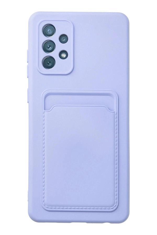Samsung Galaxy A33 5G Kılıf Kelvin Kartvizitli Silikon - Lila - Image 1