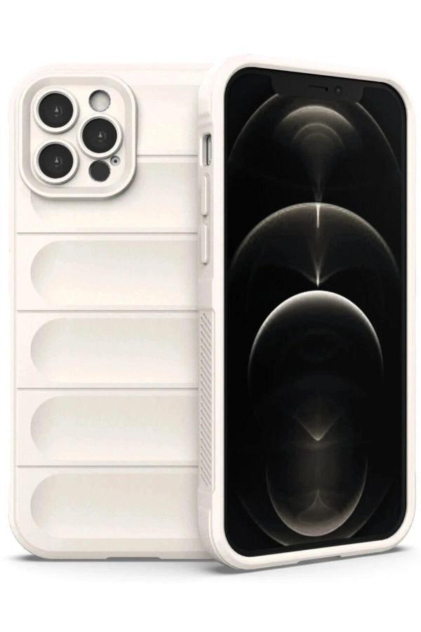 iPhone 12 Pro Max Kılıf Optimum Silikon - Krem - Image 1