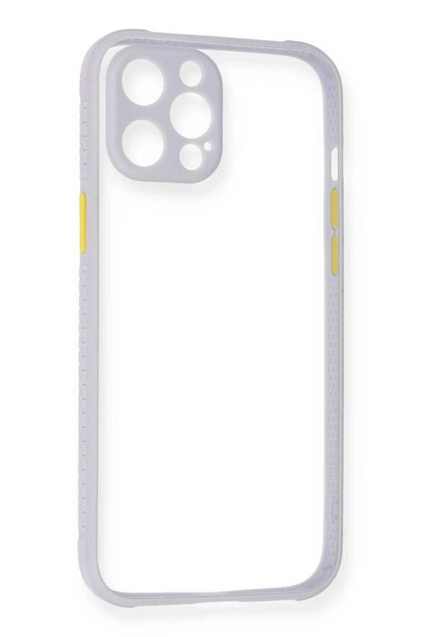 iPhone 12 Pro Kılıf Miami Şeffaf Silikon - Lila - Image 1