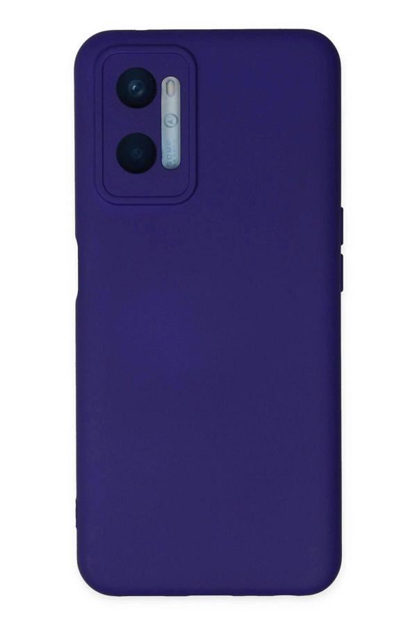 Oppo A96 Kılıf Nano içi Kadife Silikon - Mor - Image 1