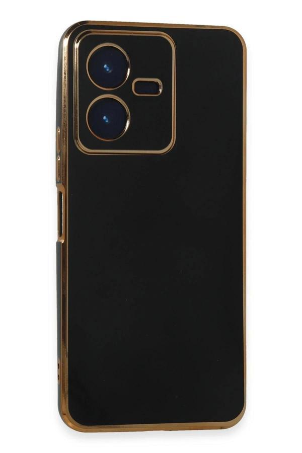 Vivo Y22 2022 Kılıf Volet Silikon - Siyah - Image 1