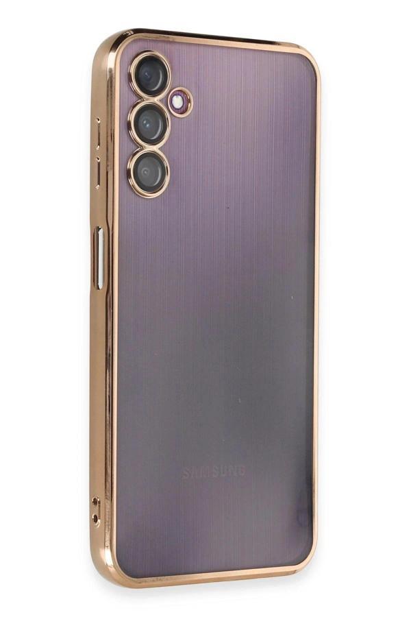 Samsung Galaxy A14 4G Kılıf Lensli Silikon - Gold - Image 1