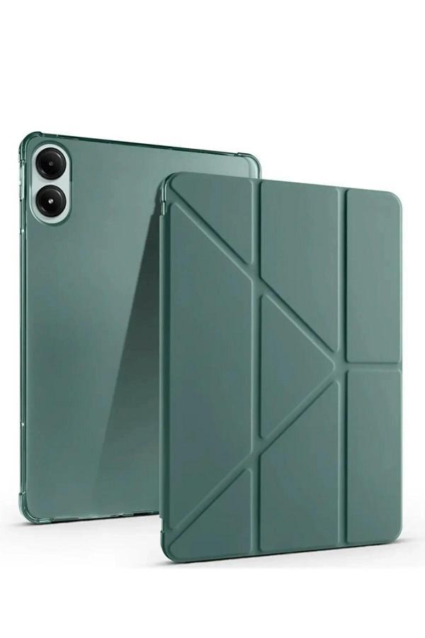Xiaomi Redmi Pad SE 4G Kılıf Kalemlikli Mars Tablet Kılıfı - Koyu Yeşil - Image 1