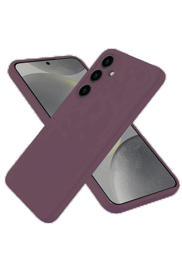 Samsung Galaxy A06 Kılıf First Silikon - Mürdüm - Image 1