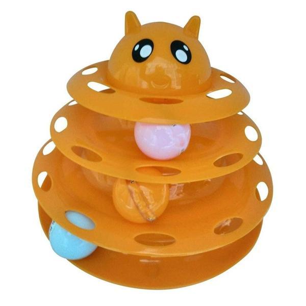 Kedi Başlıklı 3 Katlı Kedi Oyuncağı - Image 1