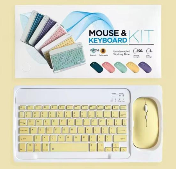 ZR20Km Sarı Kablosuz Klavye Mouse Set - Image 1