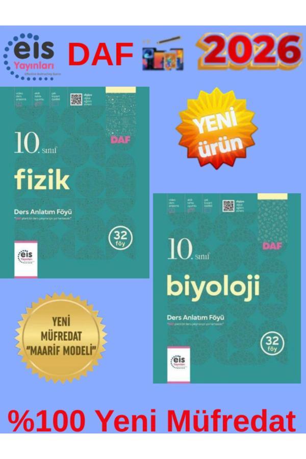Eis Yayınları 2026 Daf 10.Sınıf Fizik-Biyoloji Ders Anlatım Föyü(Konu Anlatım)+Android Kalem - Eis Yayınları - Image 1