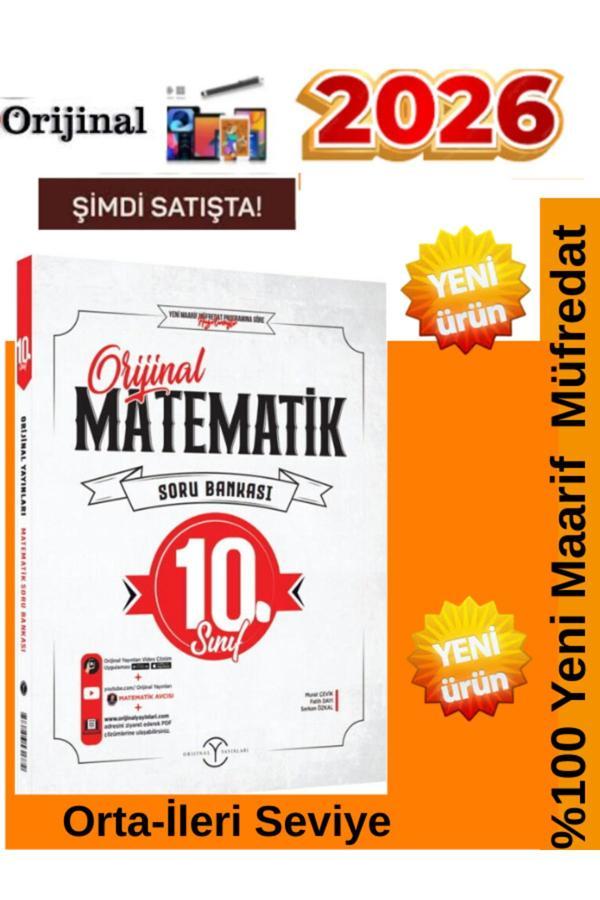%100 Yeni Marif Müfredat 10.Sınıf Matematik Video Çözümlü Soru Bankası(Orta-İleri Seviye)Yeni - Orijinal Yayınları - Image 1
