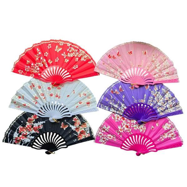 Plastik Kumaş Yelpaze 12 li Karışık OB-051 - Image 1
