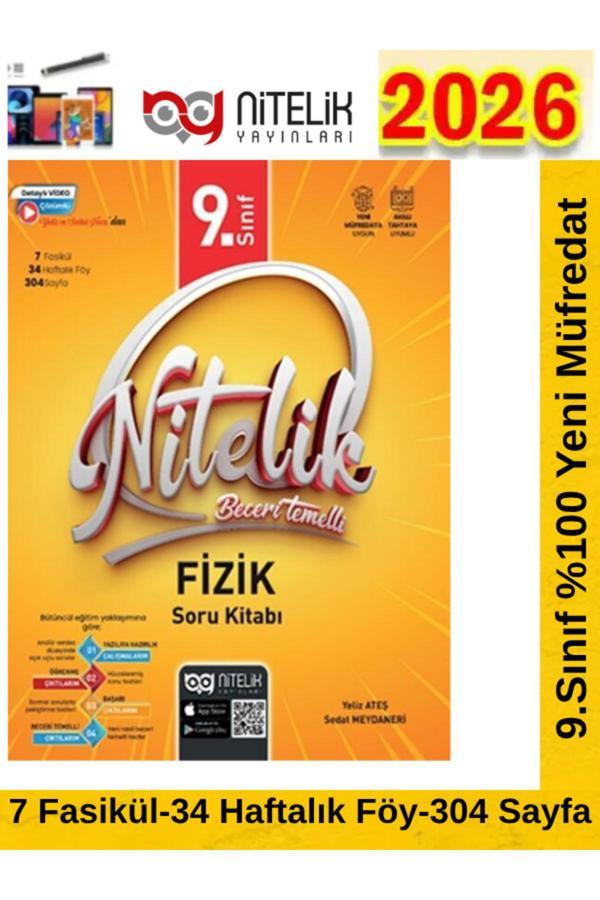 Nitelik 2026 9.Sınıf Fizik %100 Yeni Müfredat Beceri Temelli Soru Bankası+Android Kalem - Nitelik Yayınevi - Image 1