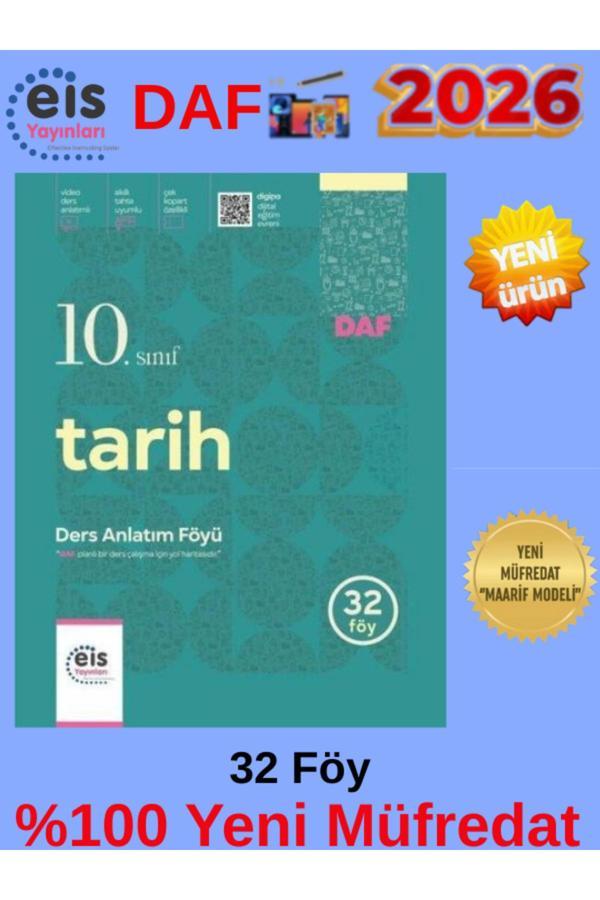 Eis Yayınları 2026 Daf 10.Sınıf Tarih Ders Anlatım Föyü(Konu Anlatım)+Android Kalem - Eis Yayınları - Image 1