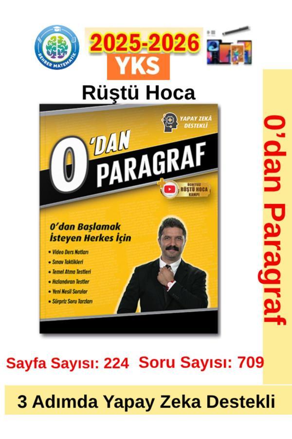 Rehber Matematik Güncel Rüştü Hoca O Dan Başlayanlar Paragraf Video Anlatımlı Soru Bankası - Rehber Matematik - Image 1