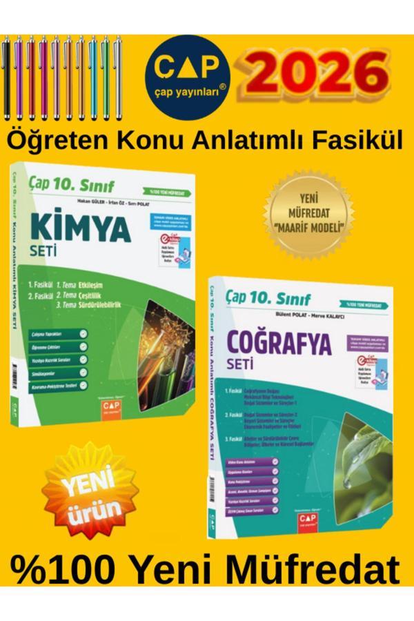 10.Sınıf %100 Yeni Maarif Müfredat Kimya-Coğrafya Öğreten Konu Anlatımlı Fasikül+Dokunmatik Kalem - Çap Yayınları - Image 1