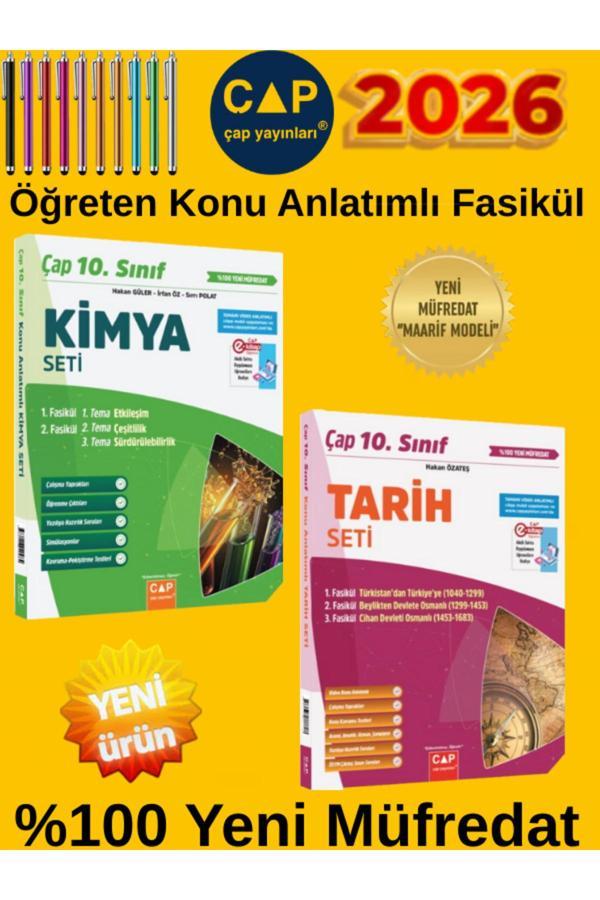 10.Sınıf %100 Yeni Maarif Müfredat Kimya-Tarih Öğreten Konu Anlatımlı Fasikül+Dokunmatik Kalem - Çap Yayınları - Image 1