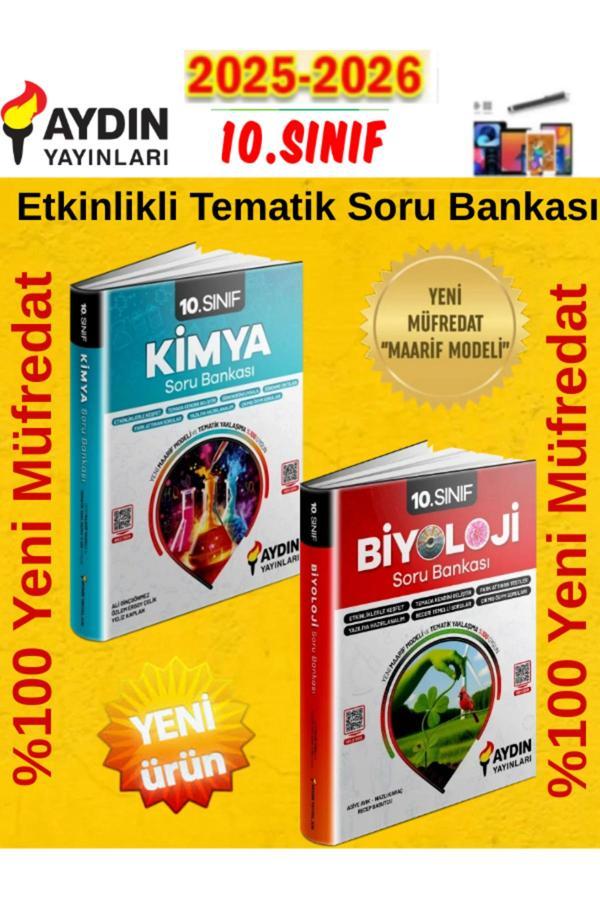 Aydın Yayınları 2026 10.Sınıf Kimya-Biyoloji %100Yeni Müfredat Etkinlikli Tematik Soru Bankası+Kalem - Aydın Yayınları - Image 1