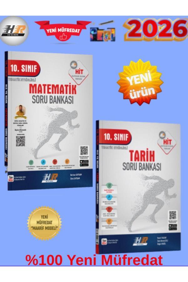 Hız Ve Renk Hit 10.Sınıf Matematik-Tarih %100 Yeni Maarif Müfredat Soru Bankası (Seti)+Android Kalem - Hız ve Renk Yayınları - Image 1
