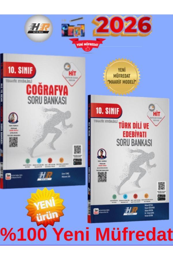 Hız Ve Renk Hit 10.Sınıf T.Dili Edb-Coğrafya %100 Yeni Maarif Müfredat Soru Bankası+Kalem - Hız ve Renk Yayınları - Image 1