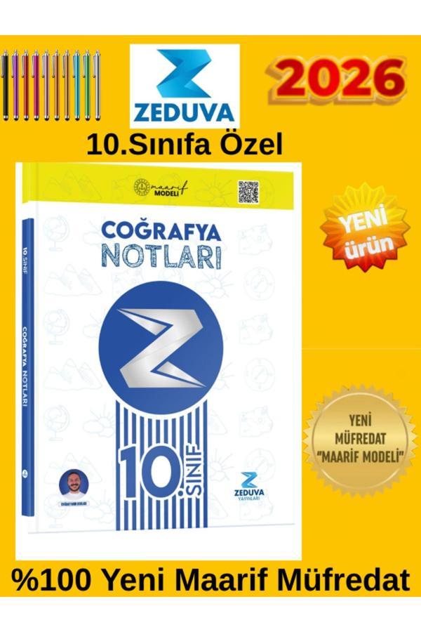 10.Sınıf Coğrafyanın Notları %100 Yeni Maarif Müfredat Konu Anlatımı+Android Kalem - Zeduva Yayınları - Image 1