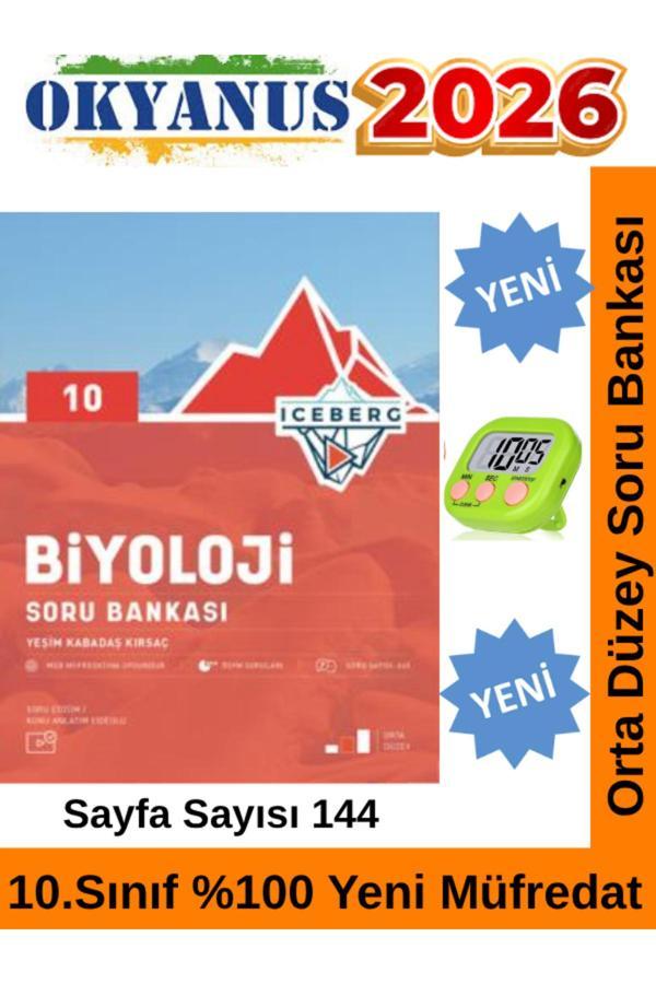 2026 10.Sınıf Iceberg Biyoloji %100 Yeni Müfredat Soru Bankası Set+Kronometre - Okyanus Yayıncılık - Image 1