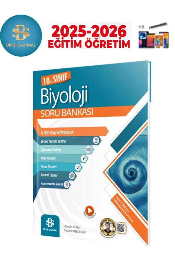 Bilgi Sarmal 2025-2026 10.Sınıf Biyoloji Video Çözümlü Soru Bankası+Android Kalem - Bilgi Sarmal Yayınları - Image 1