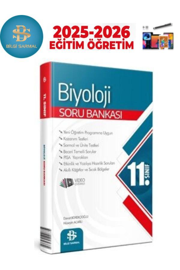 Bilgi Sarmal 2025-2026 11.Sınıf Biyoloji Video Çözümlü Soru Bankası+Android Kalem - Bilgi Sarmal Yayınları - Image 1