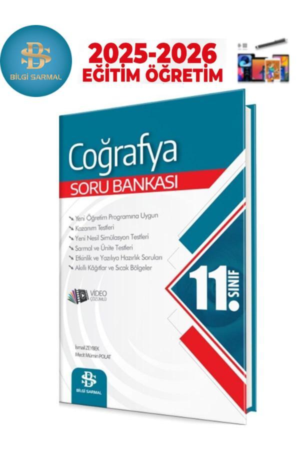Bilgi Sarmal 2025-2026 11.Sınıf Coğrafya Video Çözümlü Soru Bankası+Android Kalem - Bilgi Sarmal Yayınları - Image 1