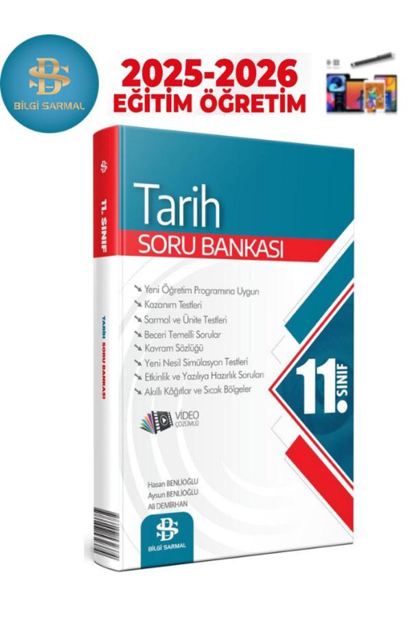 Bilgi Sarmal 2025-2026 11.Sınıf Tarih Video Çözümlü Soru Bankası+Android Kalem - Bilgi Sarmal Yayınları - Image 1