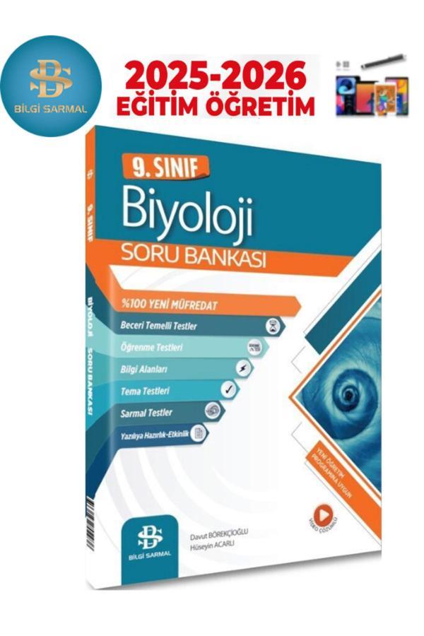 Bilgi Sarmal 2025-2026 9.Sınıf Biyoloji Video Çözümlü Soru Bankası+Android Kalem - Bilgi Sarmal Yayınları - Image 1