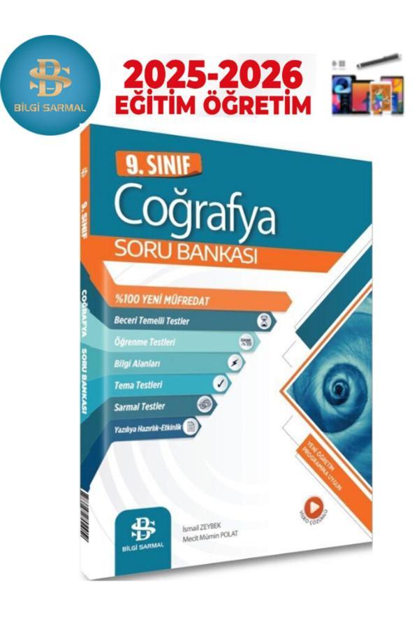 Bilgi Sarmal 2025-2026 9.Sınıf Coğrafya Video Çözümlü Soru Bankası+Android Kalem - Bilgi Sarmal Yayınları - Image 1