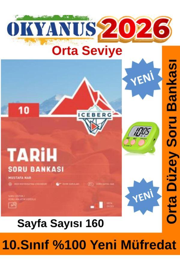 2026 10.Sınıf Iceberg Tarih %100 Yeni Müfredat Soru Bankası Seti+Kronometre - Okyanus Yayıncılık - Image 1