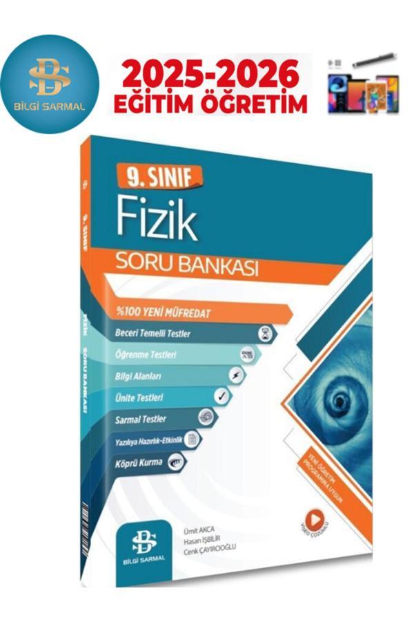 Bilgi Sarmal 2025-2026 9.Sınıf Fizik Video Çözümlü Soru Bankası+Android Kalem - Bilgi Sarmal Yayınları - Image 1