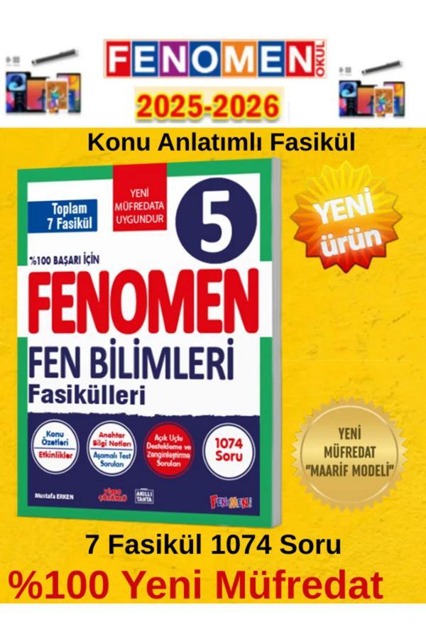 2025-2026 5.Sınıf Fen Bilimleri Konu Anlatımlı Soru Fasikülü(7 Fasikül+1074 Soru)+Tablet Kalemi - Fenomen Yayıncılık - Image 1