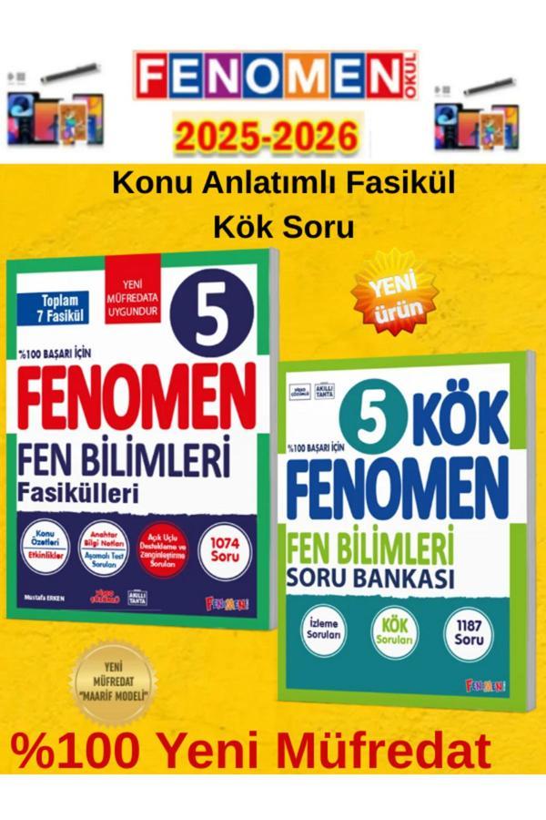 2025-2026 5.Sınıf Fen Konu Fasikül(7 Fasikül 1074 Soru9+Kök Sorular 81187 Soru)+Tablet Kalemi - Fenomen Yayıncılık - Image 1