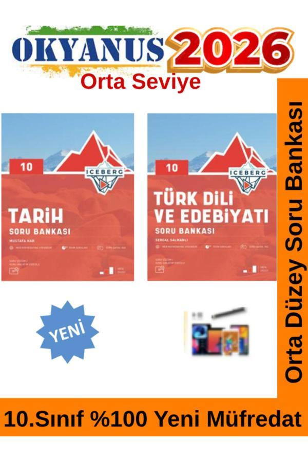 2026 10.Sınıf Iceberg Türk Dili Edb-Tarih %100 Yeni Müfredat Soru Bankası Seti+Android Kalem - Okyanus Yayıncılık - Image 1