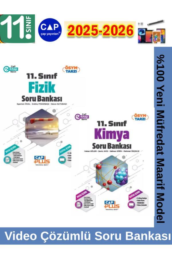 11.Sınıf 2025-2026 Fizik-Kimya Video Çözümlü Marif Müfredat Soru Bankası Seti+Kalem - Çap Yayınları - Image 1