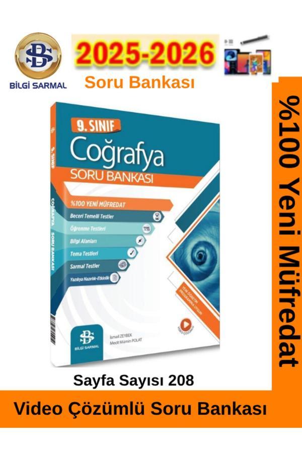 Bilgi Sarmal 2025-2026 Müfredat 9.Sınıf Coğrafya %100 Yeni Soru Bankası - Bilgi Sarmal Yayınları - Image 1