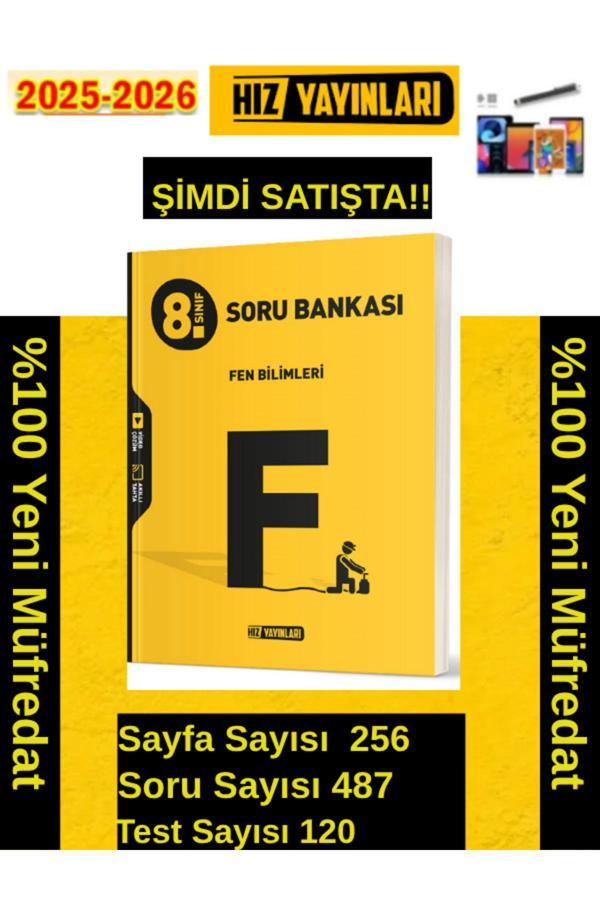 Hız Yayınları 2026 8.Sınıf Fen %100 Yeni Marif Müfredat Video Çöz. Soru Bankası+Android Kalem - Hız Yayınları - Image 1