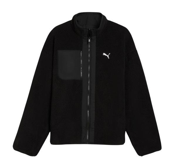 688371-01 Puma Reversible Sherpa Jacket Erkek Ceket Siyah - Image 1