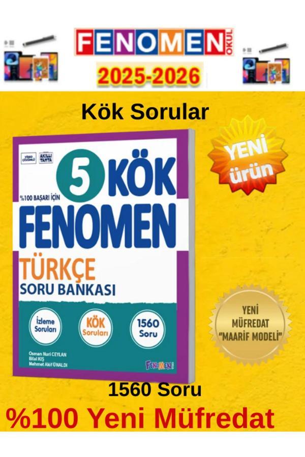 2025-2026 5.Sınıf Türkçe Kök Sorular (1560 Soru)Soru Bankası+Tablet Kalemi - Fenomen Yayıncılık - Image 1