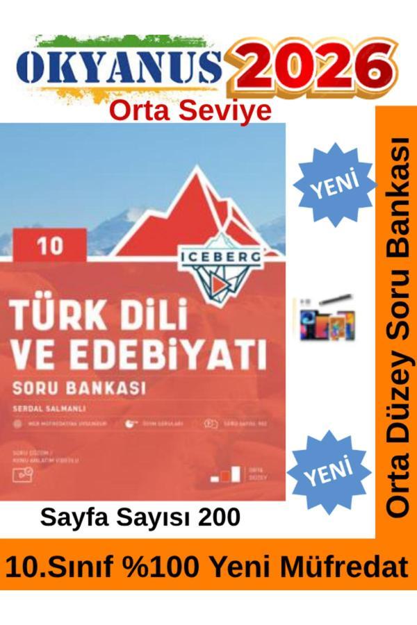 2026 10.Sınıf Iceberg Türk Dili Edebiyatı %100 Yeni Müfredat Soru Bankası Seti+Android Kalem - Okyanus Yayıncılık - Image 1