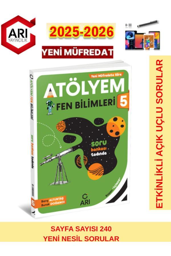 Arı 5.Sınıf 2025-2026 Müfredat Atölyem Fenito Serisi Fen Bilimleri Soru Bankası+Dokunmatik Kalem - Arı Yayıncılık - Image 1