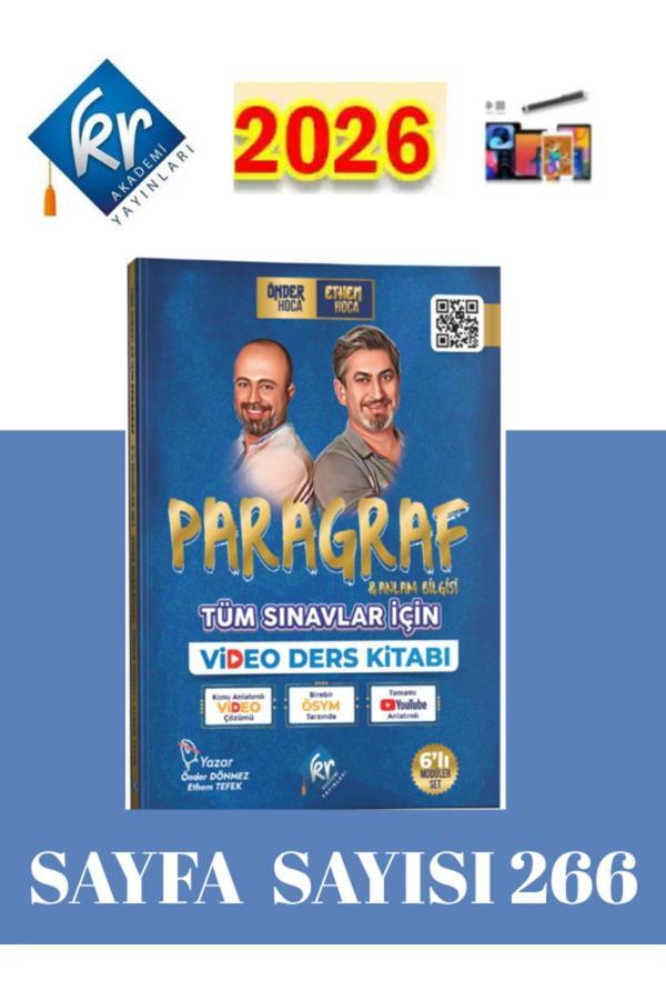 Kr 2025-2026 Önder Hoca & Ethem Hoca Tüm Sınavlar Için Paragraf Ve Anlam Bilgisi Video Ders Kitabı - KR Akademi - Image 1