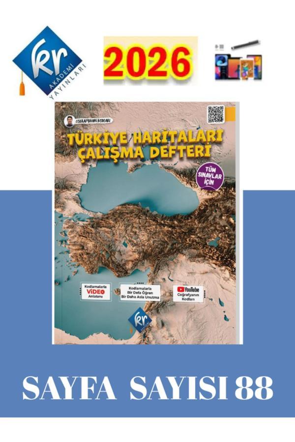 Kr Akademi 2025-2026 Coğrafyanın Kodları Türkiye Haritaları Çalışma Defteri (Tüm Sınavlar İçin) - KR Akademi - Image 1