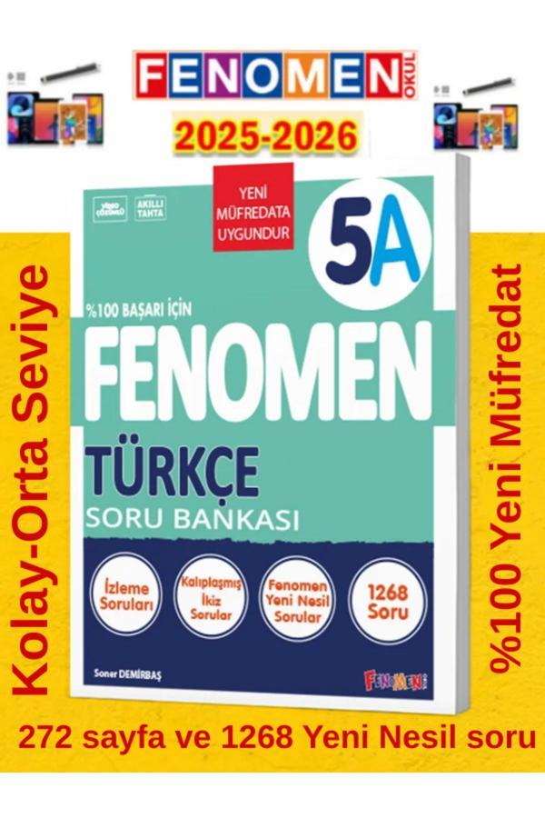 5.Sınıf Türkçe Fenomen A Soru Bankası %100 Yeni Müfredat+Android Kalem(1268 Soru) - Fenomen Yayıncılık - Image 1