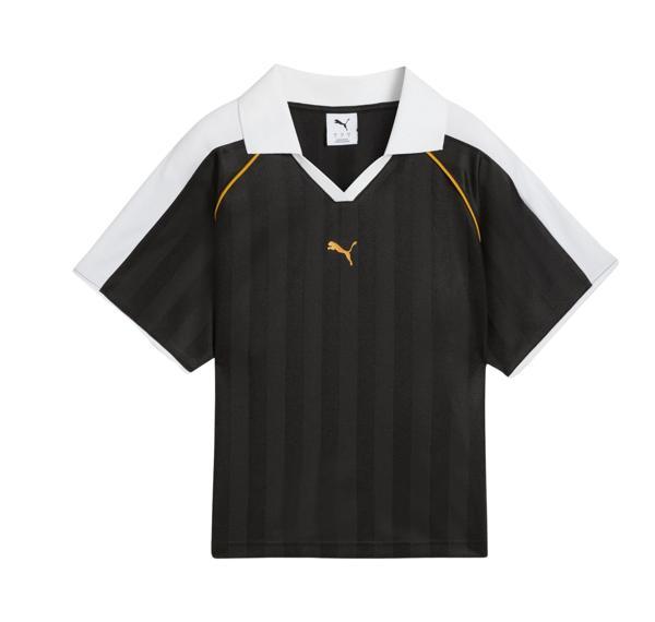 632157-01 Puma T7 Relaxed Football Jersey Kadın T-Shirt Siyah - Image 1