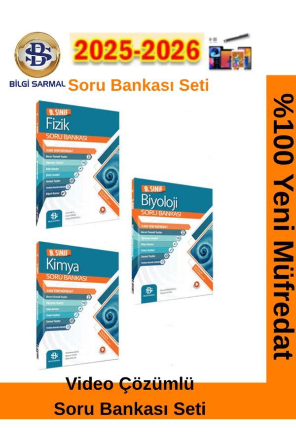 Bilgi Sarmal 2025-2026 Müfredat 9.Sınıf Fizik-Kimya-Biyoloji %100 Yeni Müfredat Soru Bankası - Bilgi Sarmal Yayınları - Image 1