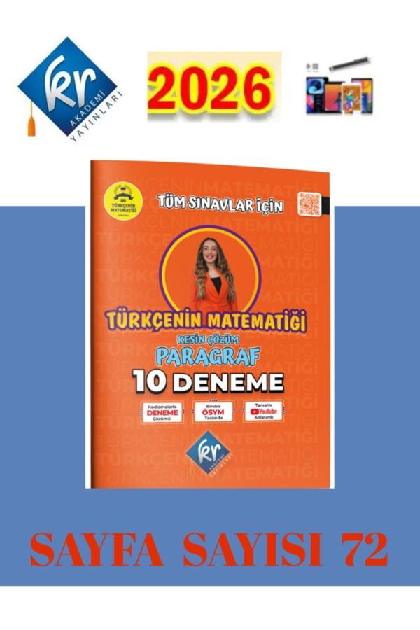 Kr Akademi 2025-2026 Gamze Hoca Türkçenin Matematiği Tüm Sınavlar İçin Paragraf 10 Deneme - KR Akademi - Image 1