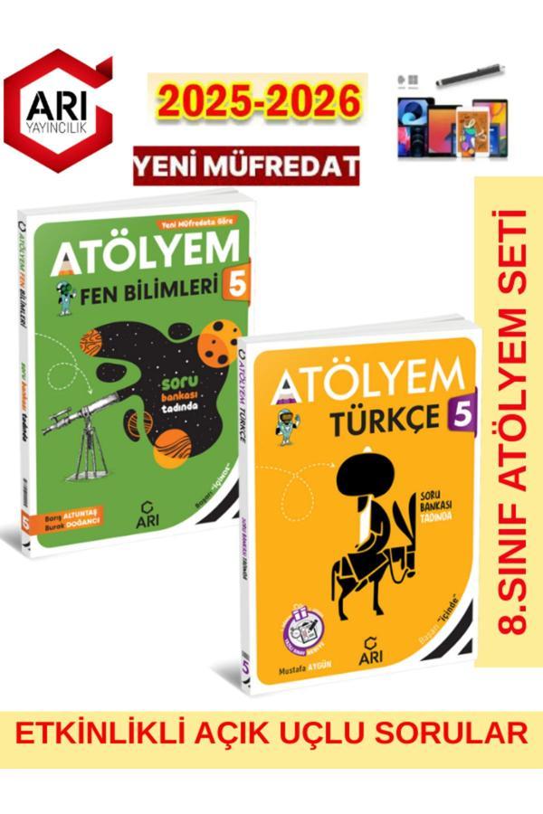 Arı 5.Sınıf 2025-2026 Müfredat Atölyem Serisi Fen Bilimleri-Türkçe Soru Bankası Seti+Kalem - Arı Yayıncılık - Image 1