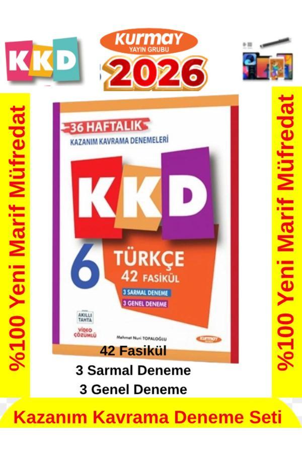 Kurmay 6.Sınıf Türkçe Kkd %100 Yeni Müfredat 36 Haftalık Kazanım Kavrama Deneme Seti+Android Kalem - Fenomen Yayıncılık - Image 1